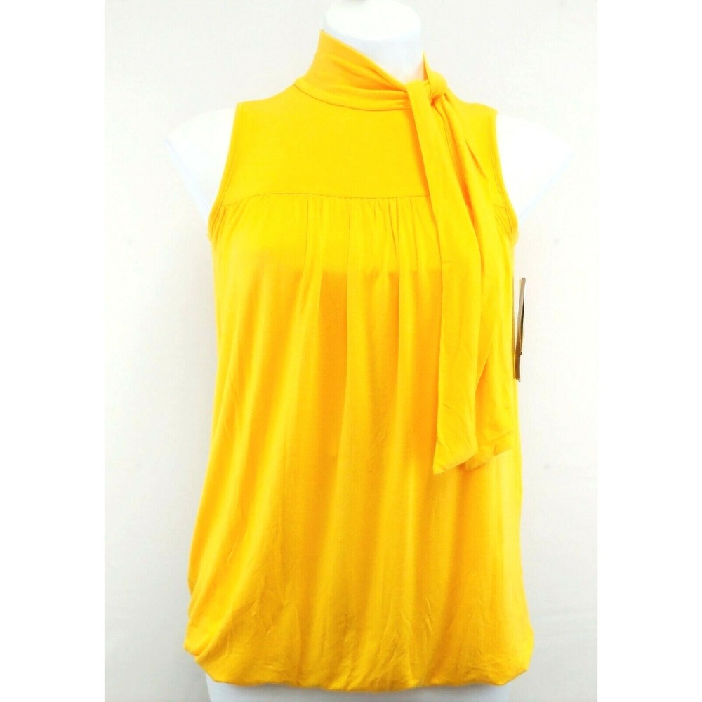 New Ing Women Shirt, Size Small, yellow, rayon, spandex
